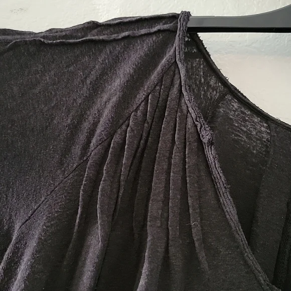 Free People Oversized Black shirt Fits S M L XL - Picture 5 of 8